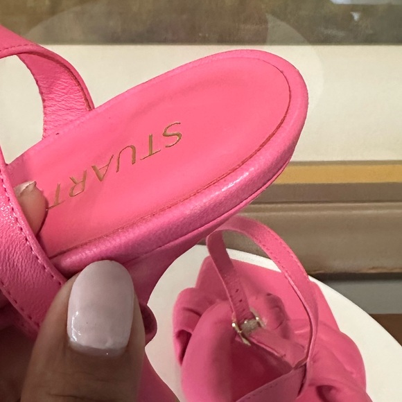 🌹STUART WEITZMAN🌹 Playa Knot Leather Stiletto Sandals Size: 9B - Picture 11 of 13